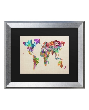 Trademark Global Michael Tompsett Typography World Map Ii Matted Framed Art In Multi