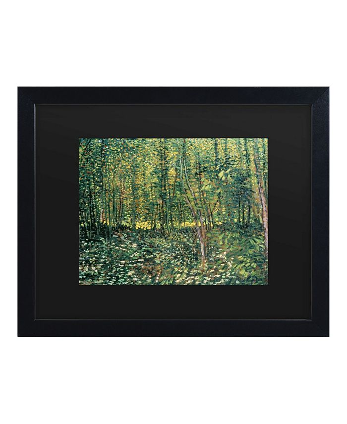 Trademark Global Vincent Van Gogh Trees and Undergrowth, 1887 Matted ...