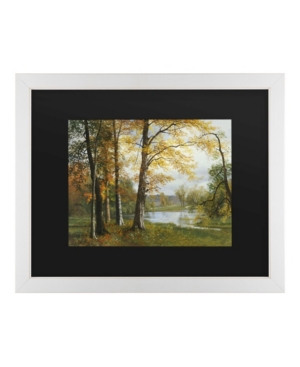 Trademark Global Albert Bierstadt A Quiet Lake Matted Framed Art In Multi