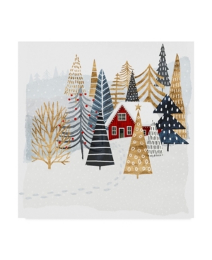 Trademark Global Victoria Borges Christmas Chalet I Canvas Art In Multi