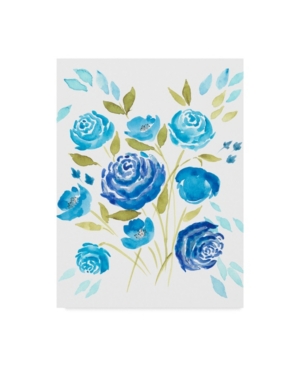 Trademark Global Regina Moore Cerulean Blooms I Canvas Art In Multi