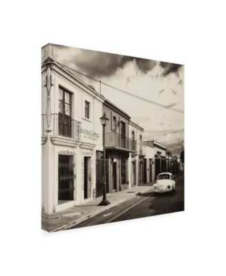 Trademark Global Philippe Hugonnard Viva Mexico 3 Colorful Facades and White VW Beetle Car II Canvas Art - 36.5" x 48"