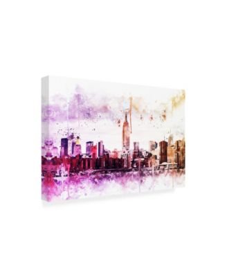 Trademark Global Philippe Hugonnard NYC Watercolor Collection - Between Canvas Art - 15.5" x 21"