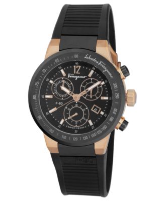 Ferragamo - Watch, Men's Swiss Chronograph F-80 Black Rubber Strap 44mm F55LCQ75909S113