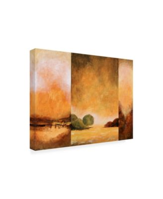 Trademark Global Pablo Esteban Three Panel Landscape 1 Canvas Art - 36.5" x 48"