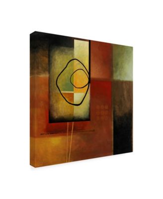 Trademark Global Pablo Esteban Line Art Over Gematric Pattern 1 Canvas Art - 19.5" x 26"