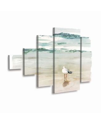 Victoria Borges Seagull Cove II Multi Panel Art Set Right Heavy Diamond - 19" x 41.5"
