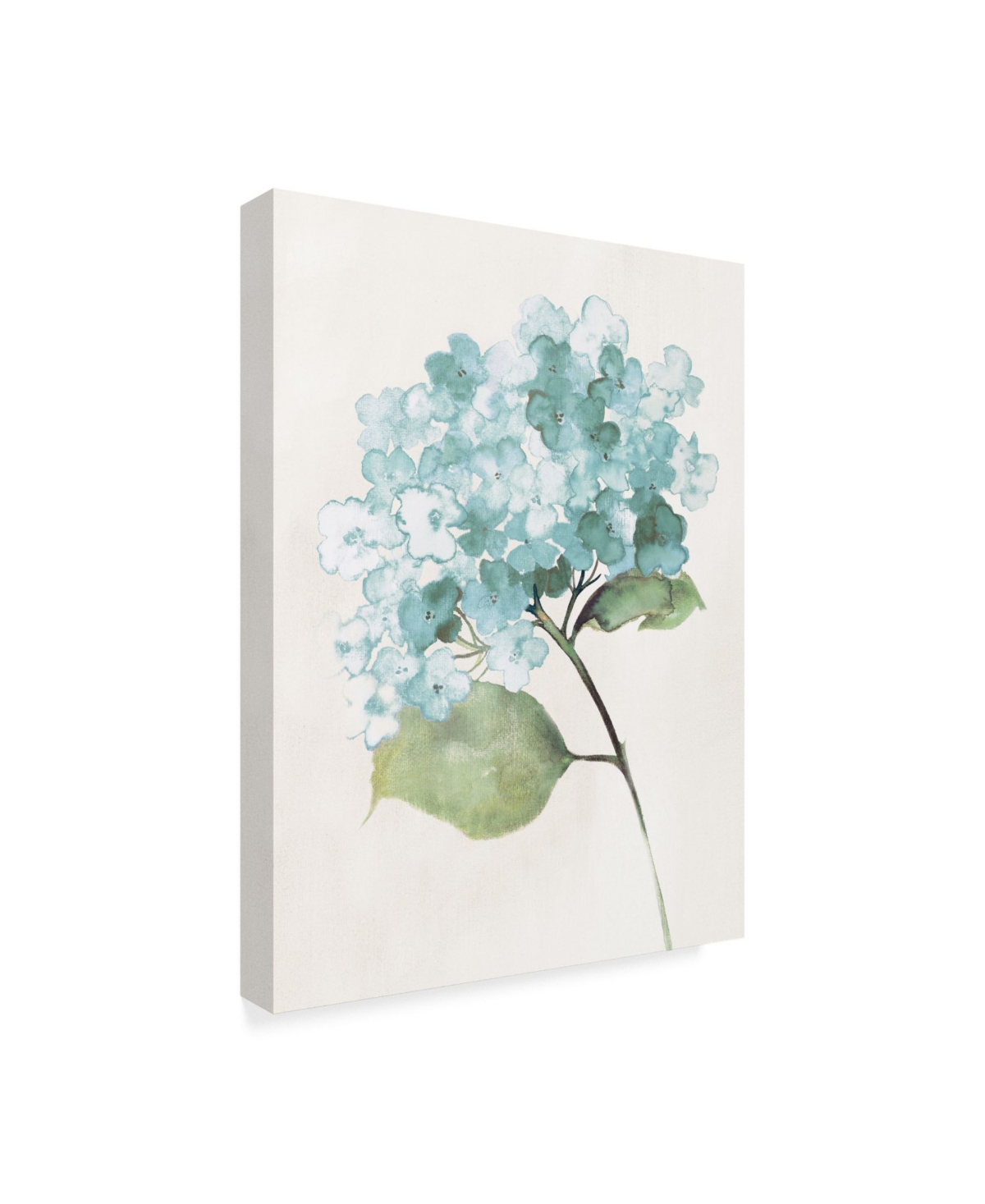Wild Apple Portfolio Antique Floral on Cream I Blue Canvas Art -