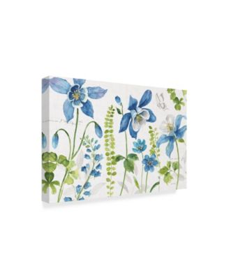 Lisa Audit Blue and Green Garden I Canvas Art - 20" x 25"