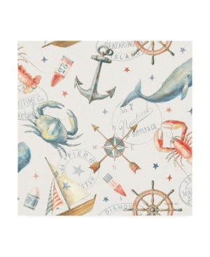 Trademark Global Danhui Nai Floursack Nautical Pattern I Canvas Art In Multi