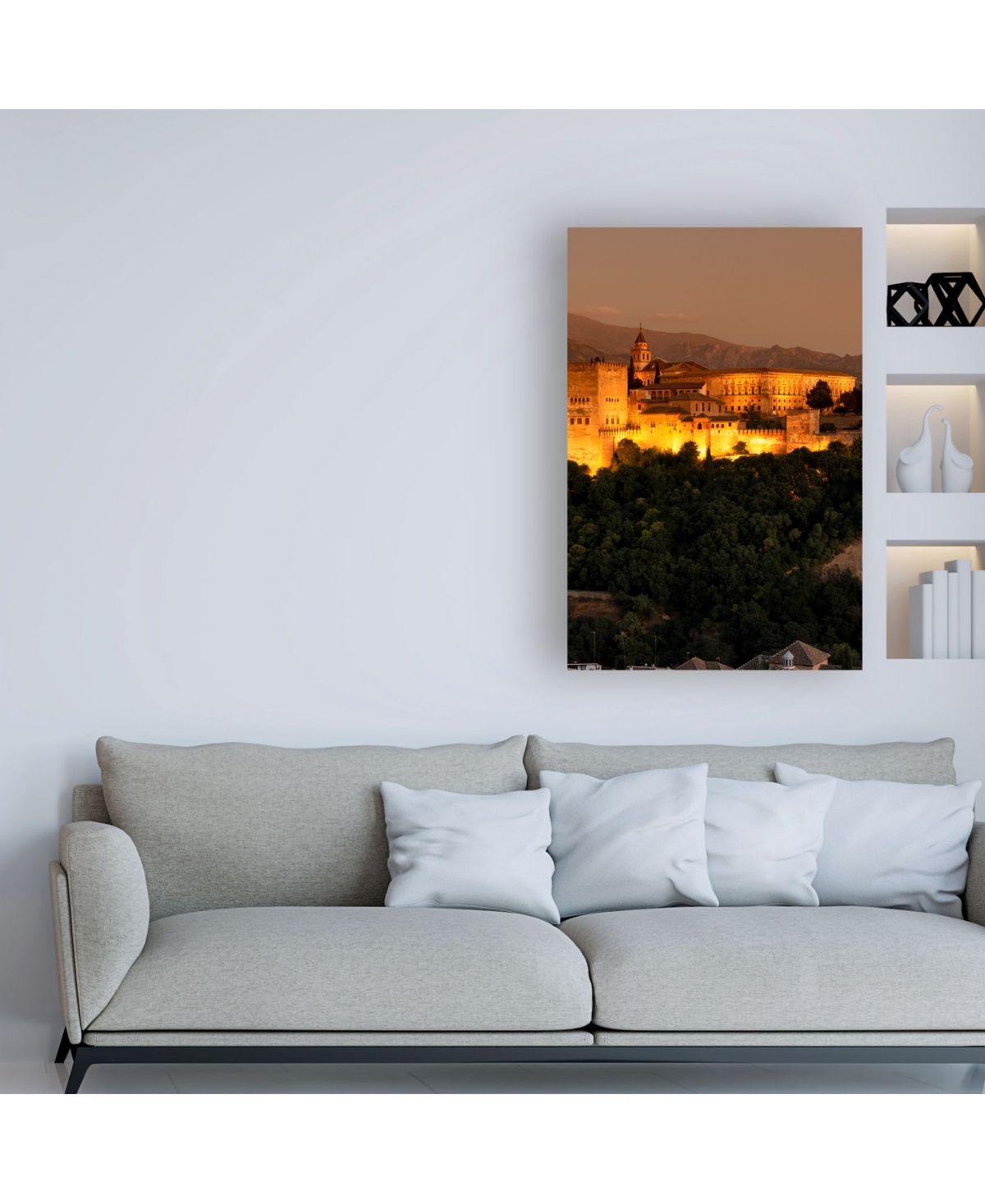 Philippe Hugonnard Made in Spain the Beautiful Alhambra at Night Iii Canvas Art -