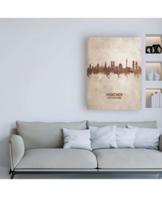 Trademark Global Michael Tompsett Munich Germany Rust Skyline Canvas Art - 15.5" x 21"