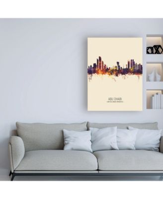 Trademark Global Michael Tompsett Abu Dhabi Skyline Portrait III Canvas Art - 15.5" x 21"