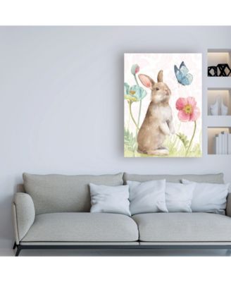 Lisa Audit Spring Softies Bunnies II Pink Canvas Art - 15.5" x 21"