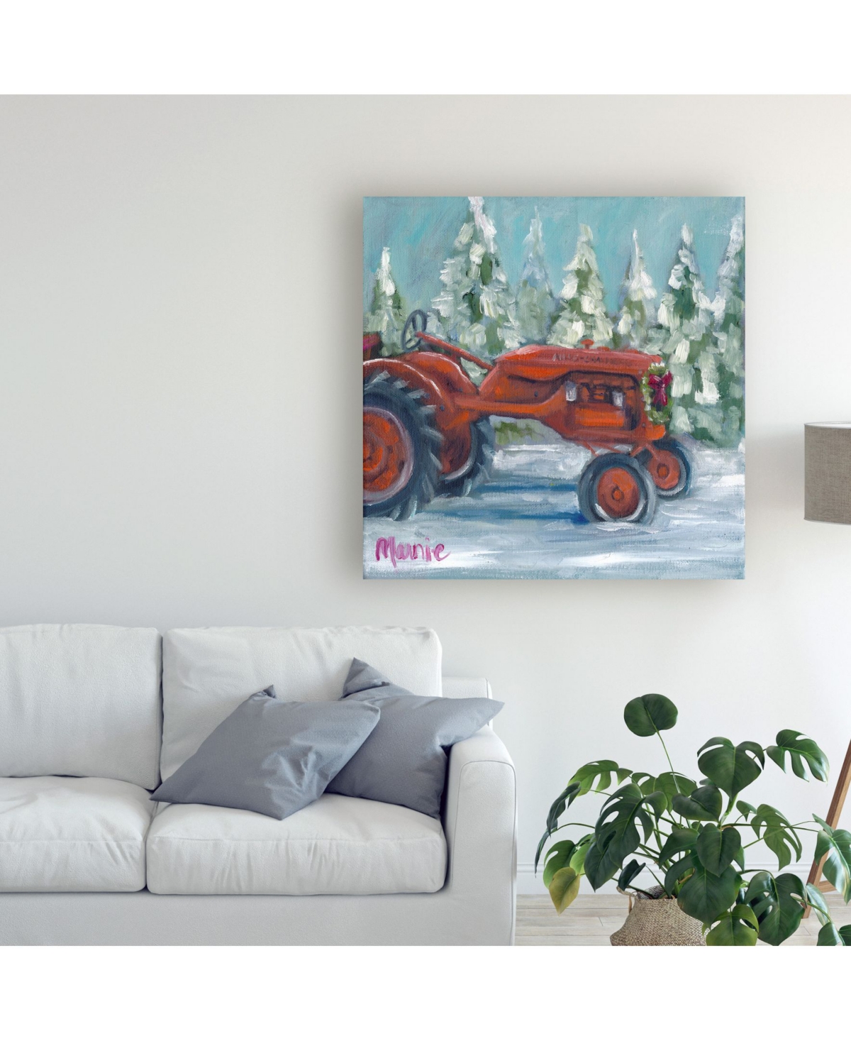 Marnie Bourque Tractor 4 Seasons Allis Chalmers Holiday Canvas Art -
