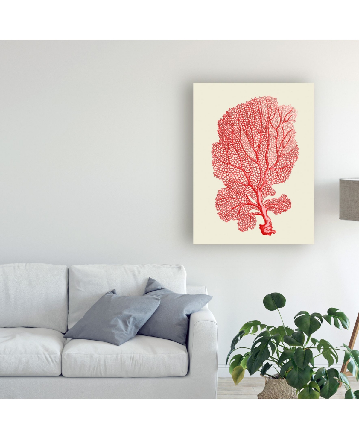 Fab Funky Red Corals 1 B Canvas Art -