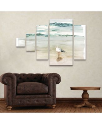 Victoria Borges Seagull Cove II Multi Panel Art Set Right Heavy Diamond - 19" x 41.5"