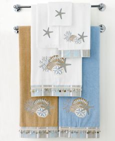 Avanti Coastal Terrazzo Bath Towel - White