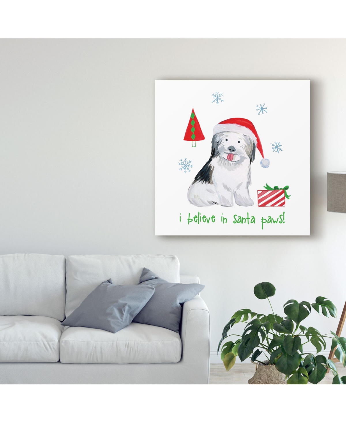 Farida Zaman Christmas Puppers Iii Canvas Art -