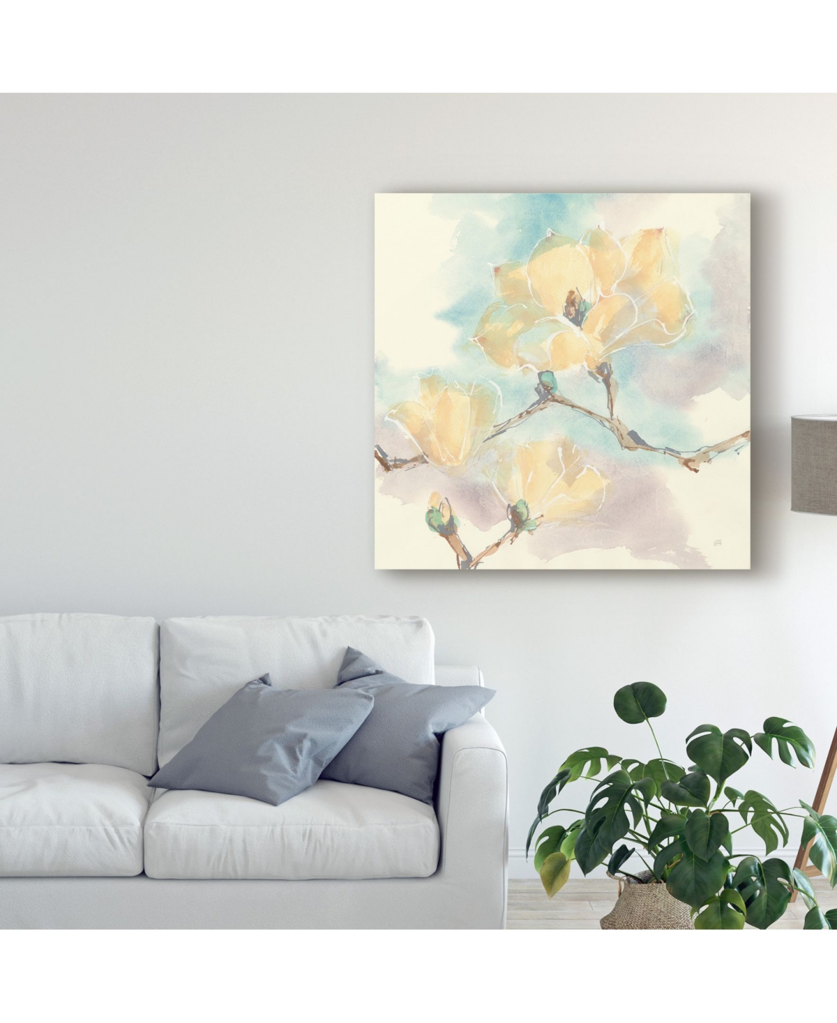 Chris Paschke Magnolias in White I Canvas Art -