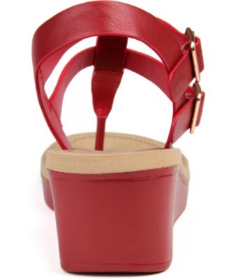 Women's Bianca Double Buckle Platform Wedge Sandals