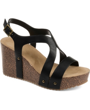Journee Collection Women's Geneva Wedge Sandals Women's Shoes