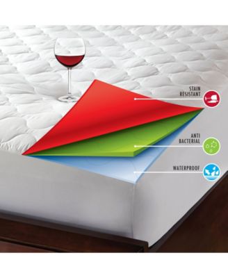 Hotel Laundry Triple Protection Waterproof Mattress Pad, Queen
