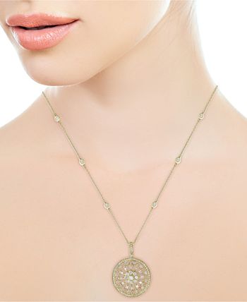 EFFY Collection - Diamond Filigree Pendant Necklace (1 ct. t.w.) in 14k Gold, White Gold or Rose Gold
