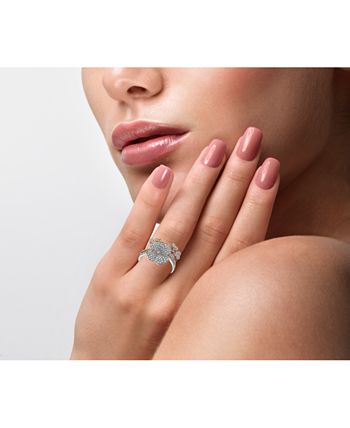 EFFY Collection - Diamond Tri-Tone Flower Ring in 14k Gold (5/8 ct. t.w.)