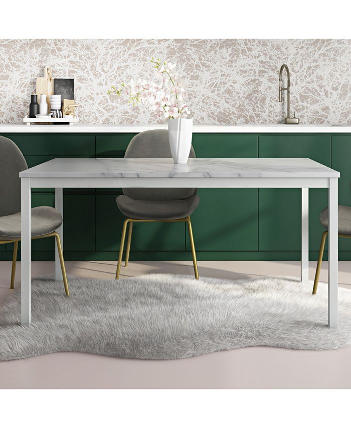 CosmoLiving Cosmo living Greta 60" Faux Marble Top Dining Table Macy's