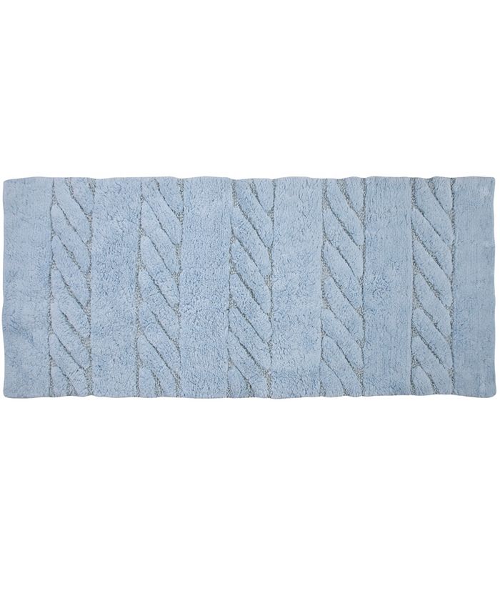 Affinity Linens Soft Cotton Anti Skid Cable Weave Oversized 22" x 60" Bath  Rug - Macy's