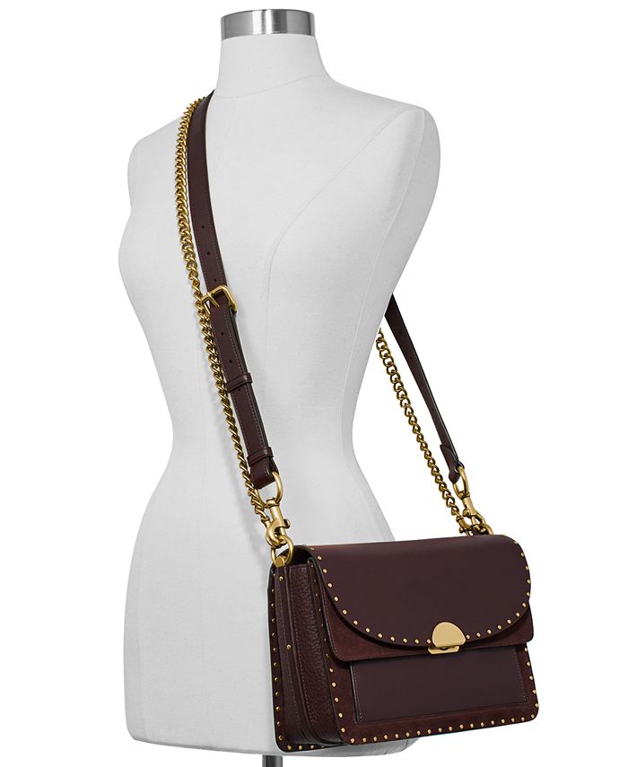 COACH Mixed Leather Dreamer Shoulder Bag Macy's