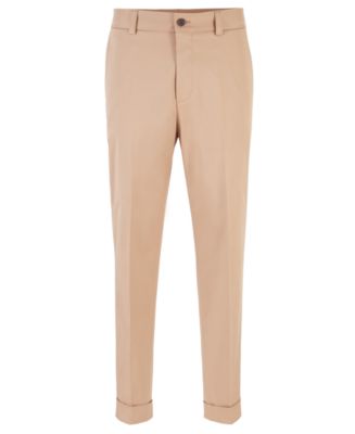 Hugo Boss BOSS Men's Perin1 Relaxed-Fit Cropped Trousers - Macy's