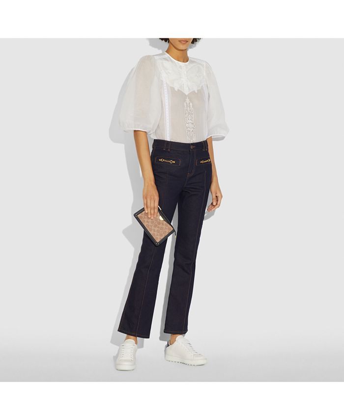 COACH Coated Canvas Signature Dreamer Wristlet Macy's