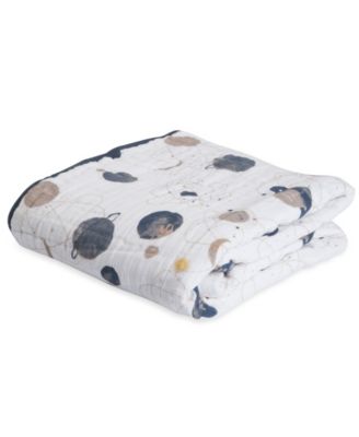 Little Unicorn Baby Printed Cotton Muslin Quilt - Planetary Print 70$