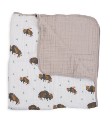 Little Unicorn Baby Printed Cotton Muslin Quilt - Bison Print 70$