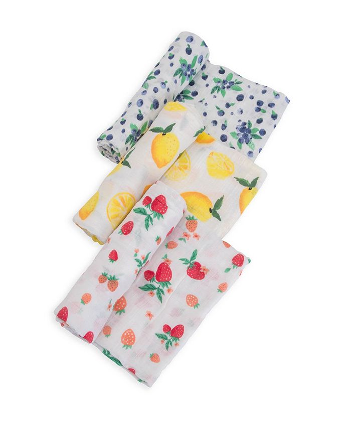 Little Unicorn Baby Girls Berry Lemonade Cotton Muslin Swaddle Blankets