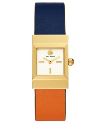 Tory Burch - Women's Reversible Luggage Leather Strap Watch 23mm