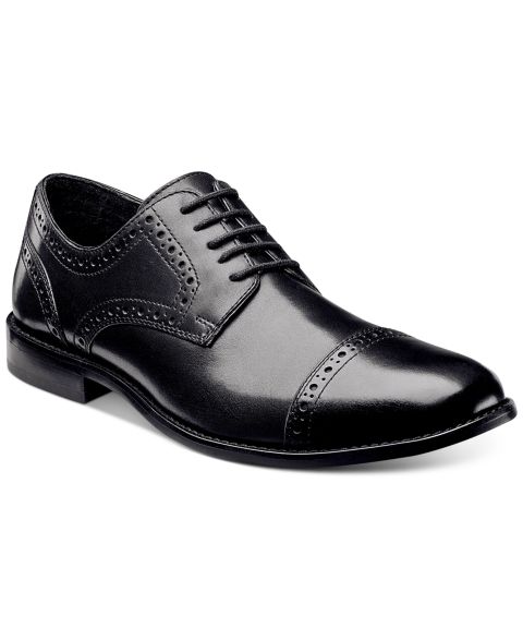 Nunn Bush Men's Norcross Brogue Oxfords, цвет: Чёрный