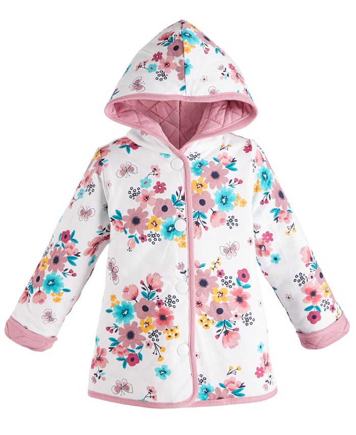 First Impressions Baby Girls Cotton Quilted Reversible Jacket, Created ...