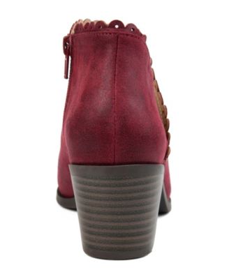 Women's Tessa Scalloped Block Heel Booties