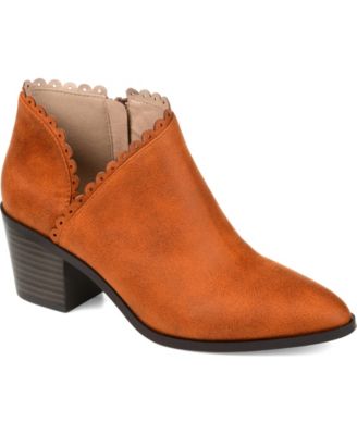 Women's Tessa Scalloped Block Heel Booties