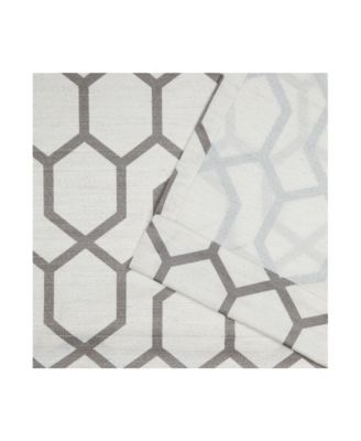 Hexa Geometric Print Hidden Tab Top Curtain Panel Pair, 54" X 96"