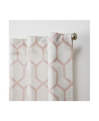 Hexa Geometric Print Hidden Tab Top Curtain Panel Pair, 54" X 96"