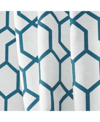 Hexa Geometric Print Hidden Tab Top Curtain Panel Pair, 54" X 96"