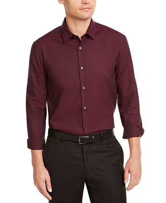 Alfani Men's Classic-Fit Solid Shirt, Created for Macy's & Reviews ...