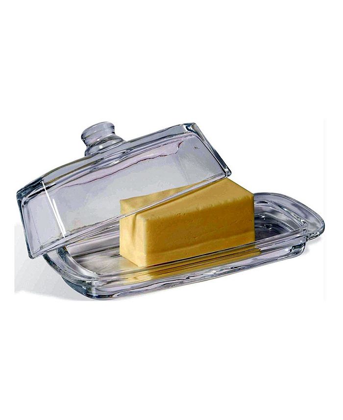 Bezrat Crystal French Butter Dish with Handle and Lid Macy's