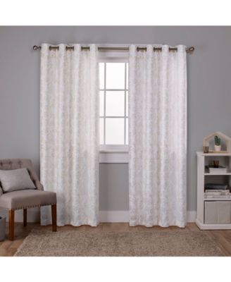 Exclusive Home Curtains Watford Distressed Metallic Print Blackout
