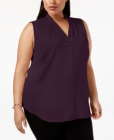 Plus Size Pleated Shell