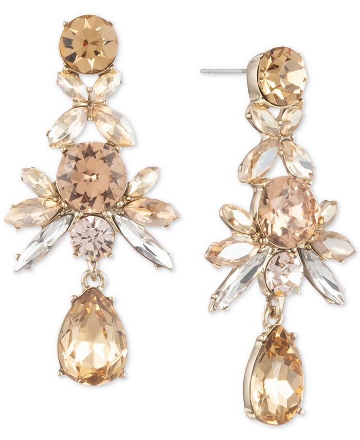 Givenchy Crystal Cluster Linear Drop Earrings Macy's
